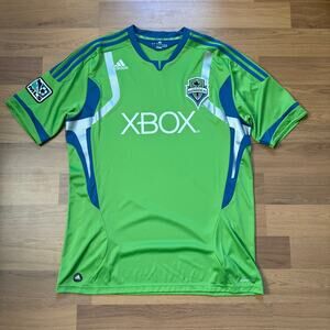 Men's Adidas Seattle Sounders Xbox Green 2010-2011 Soccer Jersey Kit Shirt Sz XL